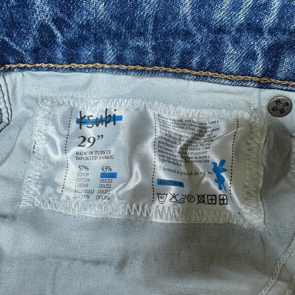 Ksubi NWT Men's Bullet Cropped Blaze Denim Jeans Size 29 Relaxed Leg Raw Hem - Picture 7 of 11